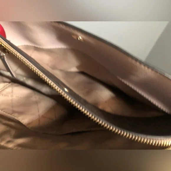 Michael Kors Signature Brown and Pink Satchel - Picture 5 of 5